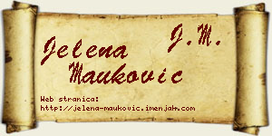 Jelena Mauković vizit kartica